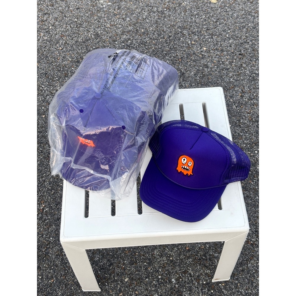 Lot of 12 Otto Purple Trucker Hats Orange Monster Patch Snapback Mesh Caps